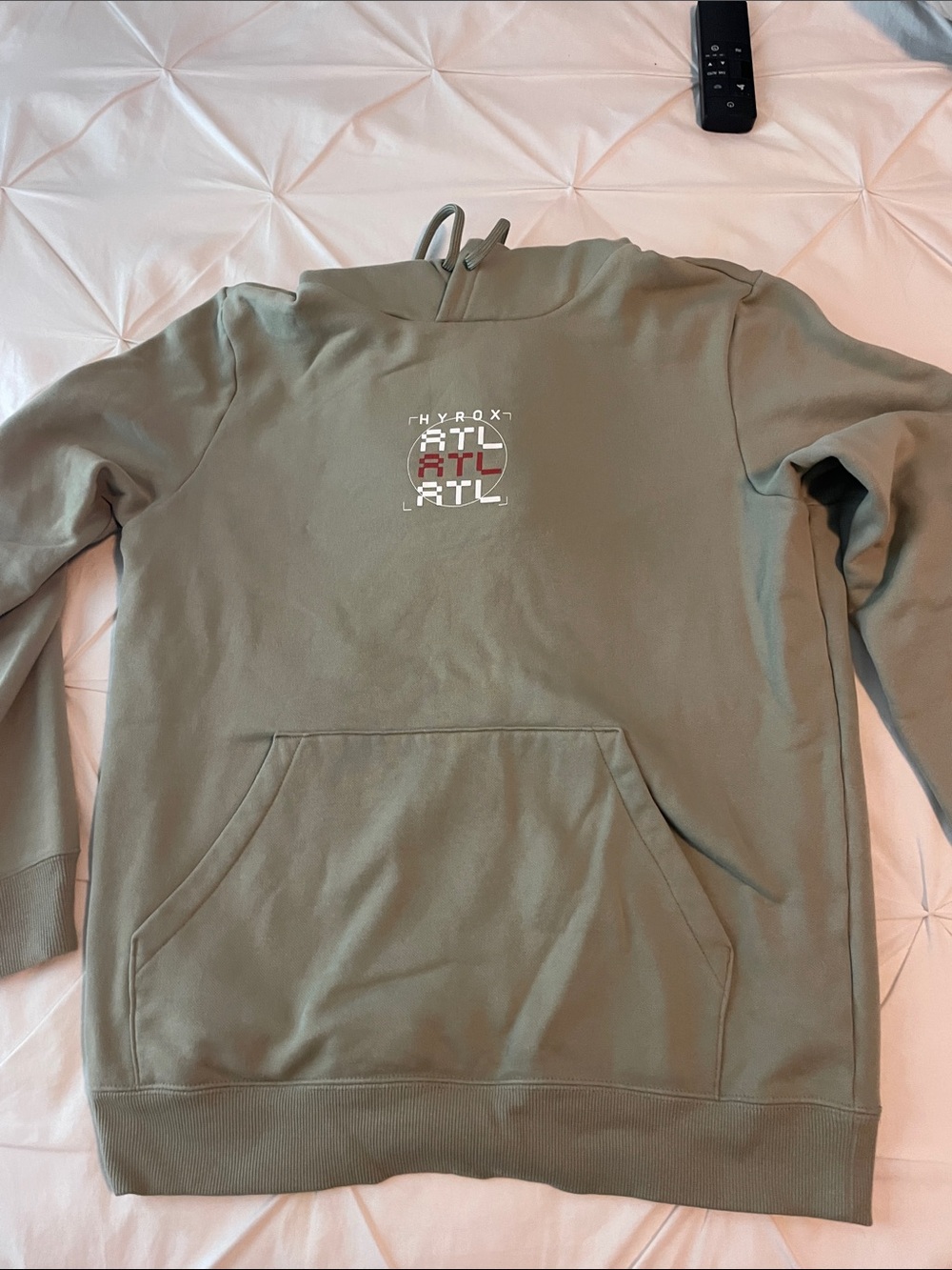 Hyrox Puma Olive Green Hoodie with ATL Graphic